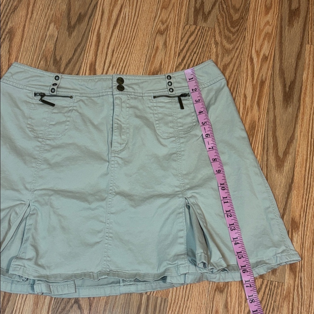 Jones Wear Jeans, Low Rise khaki pleated mini skirt, 12 - Picture 8 of 8
